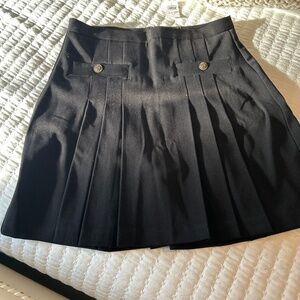 Ann Taylor loft black pleated skirt